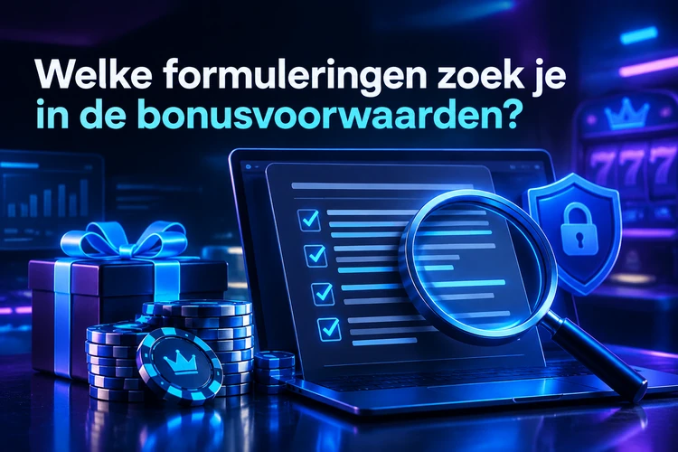 Welke formuleringen zoek je in de bonusvoorwaarden?