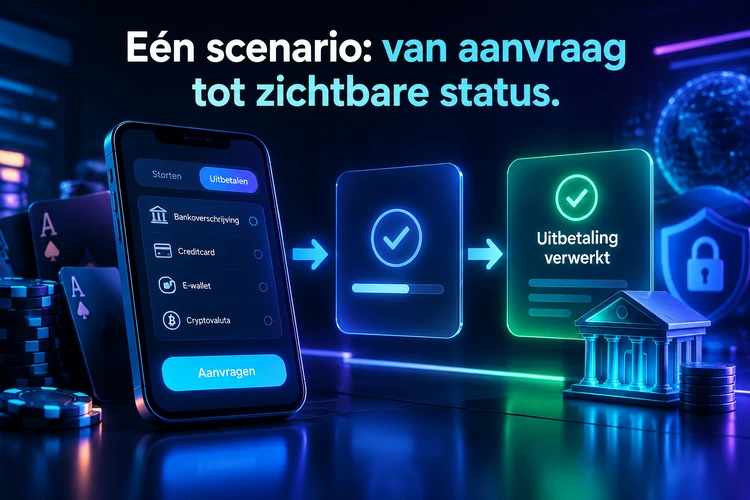 Eén scenario: van aanvraag tot zichtbare status
